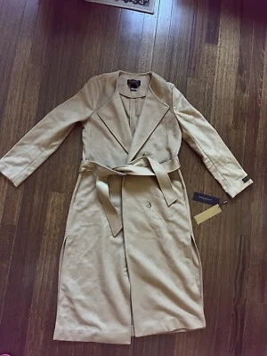 NWT Donna Karan New York Wool Cashmere Blend Coat In Camel Beige Women’s Size 4 - Image 1 of 4