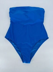 Shade & Shore Blue One Piece Swimsuit High Leg Cheeky Size Medium Target Brand - Picture 1 of 7