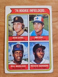 1974 Topps #600 Rookie Infielders-Cash, Cox, Madlock, Sanders RC; ¡¡Hallazgo raro!!! - Imagen 1 de 2