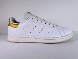 Adidas Stan Smith US 6.5 Cloud White / Gold Metallic Women’s Shoes BB0209 - Picture 1 of 12