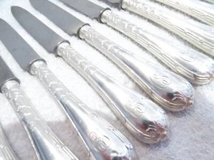 Gorgeous 1900 silver-plated 12 dessert knives Christofle Louis XVI revolution - Picture 1 of 12