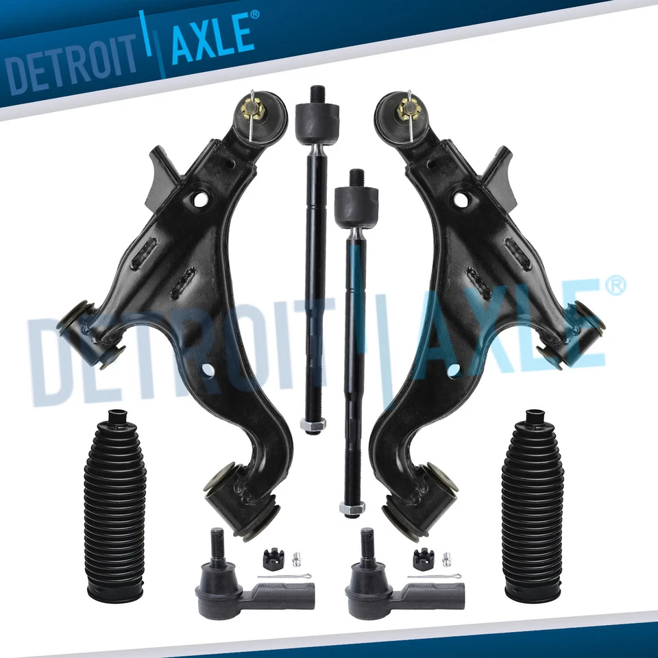 Brazos de control inferiores delanteros 8 piezas tracción trasera barras de amarre botas para Toyota Tacoma 2005-2015 Foto 1 de 4