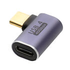 Usb4-40 Right Angle Adapters 90/270 40gbps Usb-c Male To Female Ends Purple