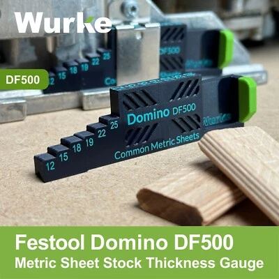 Metric Thickness Gauge for the Festool Domino DF500 • Common Metric Sheets UK EU - Image 1 of 4