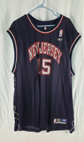 Vtg Reebok Vince Carter 15 New Jersey Nets Basketball Jersey Mens Size 2XL Cover