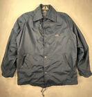Vintage Kmart Warm Up Jacket Mens M Blue Snap Front Turtle Water Repellant