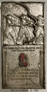 CROCE ROSSA GIORNATA DELLE 2 CROCI PLACCHETTA CRI ANTITUBERCOLARE REGNO D’ITALIA - Picture 1 of 6