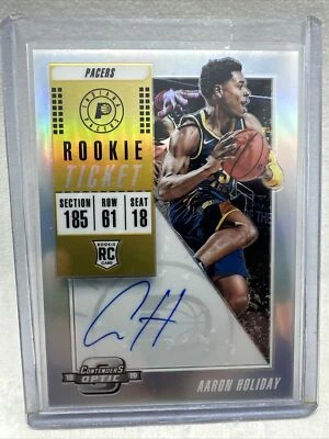 2018-19 Contenders Optic Holo Rookie Ticket Aaron Holiday Rookie Auto RC - Image 1 of 2