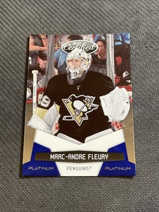 2010-11 PANINI CERTIFIED MARC-ANDRE FLEURY PLATINUM BLUE #ed 230/250