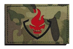 Patche fire head PVC 3D camo tactical patch scratch hook and loop - Picture 1 of 3