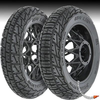 Pro-Line Hot Lap S3 Mounted Motorcycle Tire Set for Losi PM-MX 1024410 1024310 - Image 1 of 4
