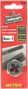 4 Stück Vermont American 21233 8 mm bis 1,00 High Carbon Stahl metrisch Heby Matrize - USA - Bild 1 von 2