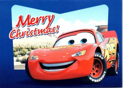 Lightning McQueen DISNEY CARS Paper Magic Christmas Greeting Card Envelope MG71 - Image 1 of 3