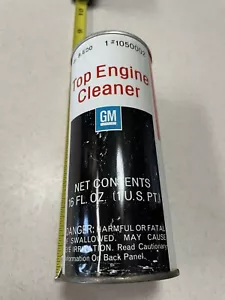 vintage general motors Tin Can Top Engine Cleaner 16 oz full Motor Oil Can - Picture 1 of 9