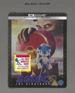 SONIC THE HEDGEHOG 2 - UK EXCLUSIVE 4K + BLU RAY STEELBOOK - NEW & SEALED - Picture 1 of 7