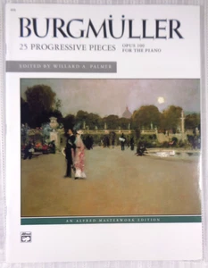 Burgmuller 25 Progressive Pieces Opus 100 Piano Sheet Music Book Willard Palmer - Picture 1 of 3