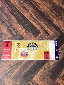 1995 NLDS Atlanta Braves vs Colorado Rockies Game A Ticket Stub Baseball - Bild 1 von 2