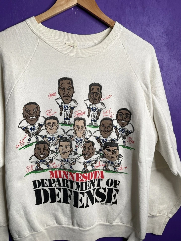 Sudadera Minnesota Vikings NFL Caricatura Blanca Cuello Redondo RM2374 Foto 1 de 1