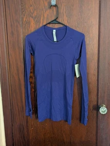 Lululemon Swiftly Tech Long Sleeve Crew Size 4 Purple - Picture 1 of 4
