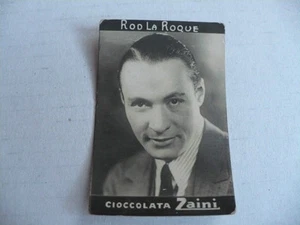 FIGURINA CIOCCOLATA ZAINI ANNI 1930 CINEMA ROD LA ROQUE - Imagen 1 de 1