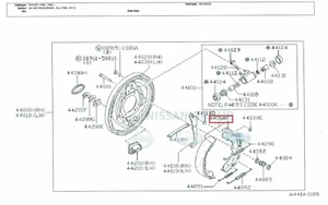 Nissan E23 Urvan /720 Pickup Rear Shoe Set - Picture 1 of 1