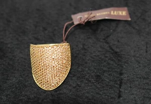 Henri Bendel Vintage Gold Pave Luxe Ring Size 9.5 NWT!~Seriously Classy & Sassy - Picture 1 of 9