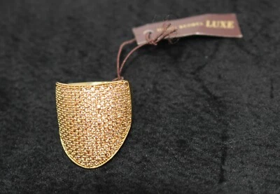 Henri Bendel Vintage Gold Pave Luxe Ring Size 9.5 NWT!~Seriously Classy & Sassy - Image 1 of 4