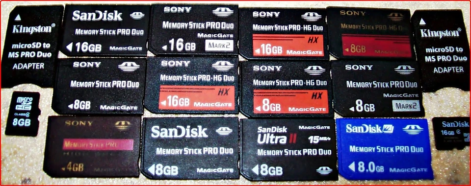 4-32 GB Sony / Sandisk Memory Stick PRO DUO -High Speed- Speicherkarten für PSP - Bild 1 von 1