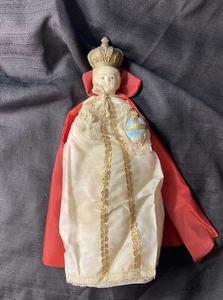 Vintage Infant of Prague Statue Chalkware Columbia Globus Cruciger Italy 12.5” - Picture 1 of 8