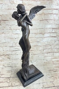 Original Aldo Vitaleh Famoso Artista Italiano Ángel Romance Bronce Escultura Oferta - Imagen 1 de 7