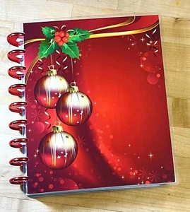 Rot Weihnachtsschmuck Xmas Holiday Cover Set 4 Verwendung mit klassischem Happy Planner ~ - Bild 1 von 4