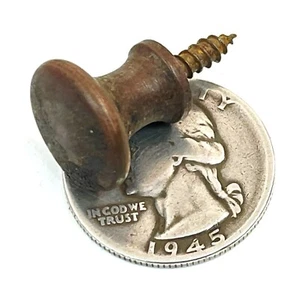 Original Antique Globe Wernicke - Macey Bookcase Brass KNOB #7168 - Picture 1 of 6