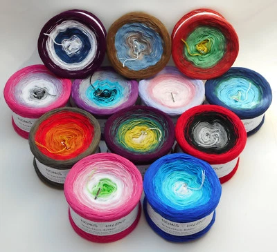 MARKENLOS (GP=2,00€/100m), 4-fädig, Nomis Valent Dreiecktuch-Bobbel Serie 3, 4/4 Farbverl.