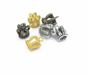 Royal Queen Crown Pendant Charms Royalty King Crowns Jewelry Charm Pendants 10pc - Picture 1 of 16