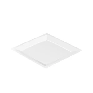 Plato Desechable MILAN en M de Plástico, 17 x 17 cm, Blanco, 24 Piezas - Imagen 1 de 4