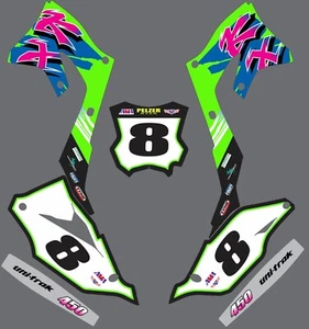 Graphic Kit for 2019-2022 Kawasaki KXF450 KX450f KX 450f Decals - Picture 1 of 1