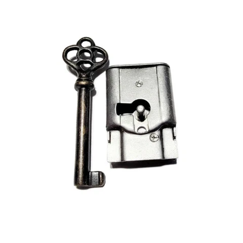 Full Mortise Lock with Key - Antique Style Lock Drawer or Door Cover