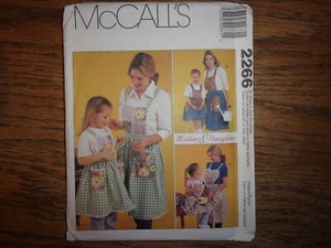 McCalls 2266 all sizes Child Misses Apron Heart Pattern Uncut Mother Daughter - Picture 1 of 2