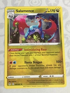 D426 POKEMON TCG EVOLVING SKIES SALAMENCE #109 HOLO NM RARE - Picture 1 of 12