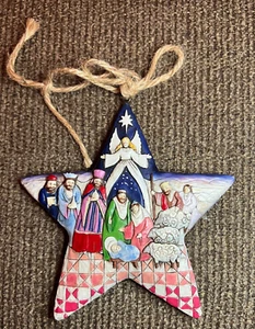 Enesco Jim Shore Design 3D Nativity Star Christmas Hanging Ornament - Picture 1 of 4