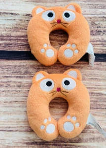 Battat Orange Kitty Cat 4" Soft Plush Baby Infant Wrist Toy Lovey Embroidered lo - Picture 1 of 4