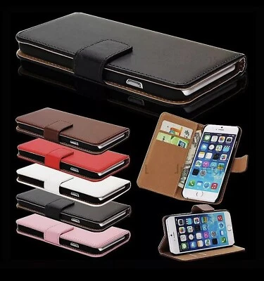Wallet Case For iPhone 17 16e 15 14 13 12 11 X 7 8 6 5 SE Air Pro Max Black Pink