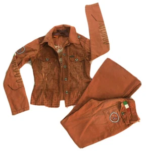 Parasuco Ergonomic VTG Hippie Two Piece Outfit Set Jacket & Jeans Women's XS/26 - Bild 1 von 11