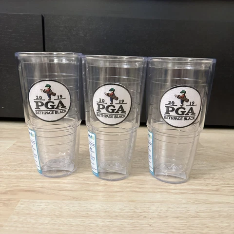 2019 PGA Championship Bethpage Black 24 oz Insulated Tervis Tumbler Cup Lot Of 3 Cover