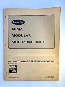 Vintage 1970 Carrier 48MA HVAC Multizone Training Manual w/ Schematics - Imagen 1 de 5