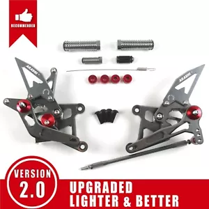 For Honda CB300F ABS 2015 - 2023 Arashi Gray Racing Footrest Rearsets Foot Pegs - Picture 1 of 8