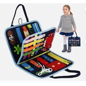 Toddler Busy Board Basic Life Skills Learning Early Educational Activity - Picture 1 of 12