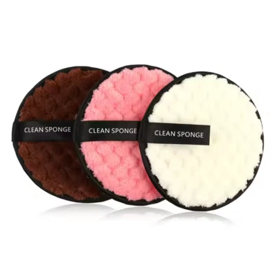 Make up Remover Pads Microfiber Face Cleaner Puff Face Cleansing cloth Reusables - Image 1 of 4