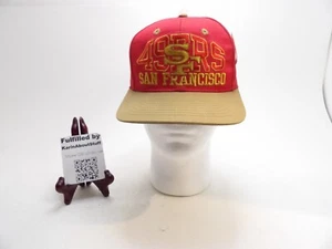 Vintage San Francisco 49ers Snapback Hat Annco Red & Gold Team Two Tone NFL Cap - Picture 1 of 4
