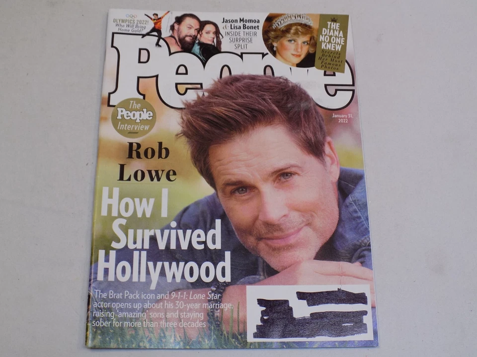 People Magazine 1 2022 Rob Lowe Jason Momoa Lisa Bonet Princess Diana Chloe Kim - Image 1 of 1